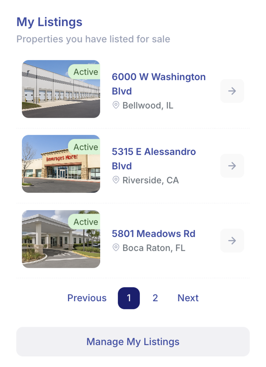 Listings marketplace